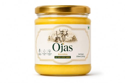 Image of OJAS BILONA A2 Gir Cow Ghee, Bilona Churned, 250 ml