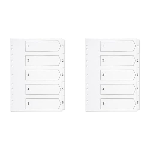 Q-Connect 1-5 Index Multi-Punched Polypropylene White A4 (Pack of 2)