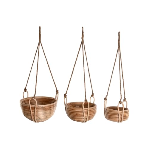 Macetero set 3 mimbre cuerda de haute qualité décorative 31cm - 2