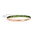 LE VIAN 1/4 Carat Green Chrome Diopside Stackable Band Ring for Women in 14k Rose Gold Anniversary Promise Wedding Band Ring Size 7