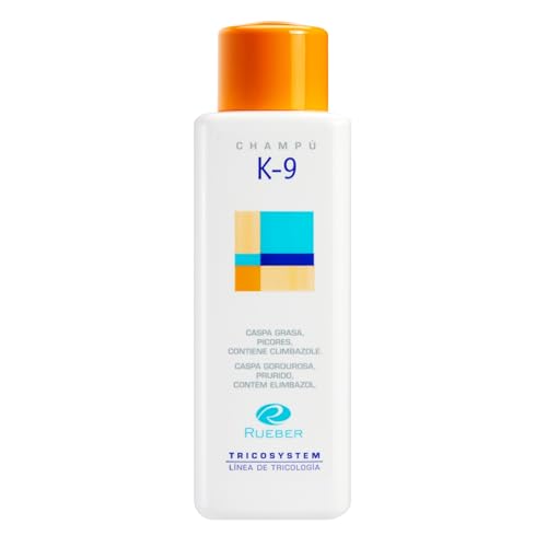 Rueber - Champú K-9 400ml | Champu Dermatitis Seborreica | Calma, Purifica y Sanea el Cuero Cabelludo | Champu Anticaspa Hombre y Mujer | Para Cuero Cabelludo Descamacion Evita Puritos y Picores