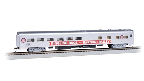 Bachmann Trains - Ringling BROS. and Barnum & Bailey™ - 85’ Smooth-Side Dining “Pie” CAR with Lighted Interior – RED Unit #60012 - HO Scale