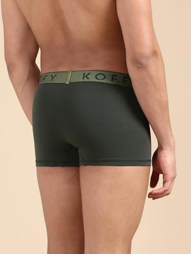 Image of KOFFY Men's Cotton Lycra Mini Trunks with 4-Way Stretch | Wrinkle-Resistant | Ultra-Soft Elastic I 2X Absorbent