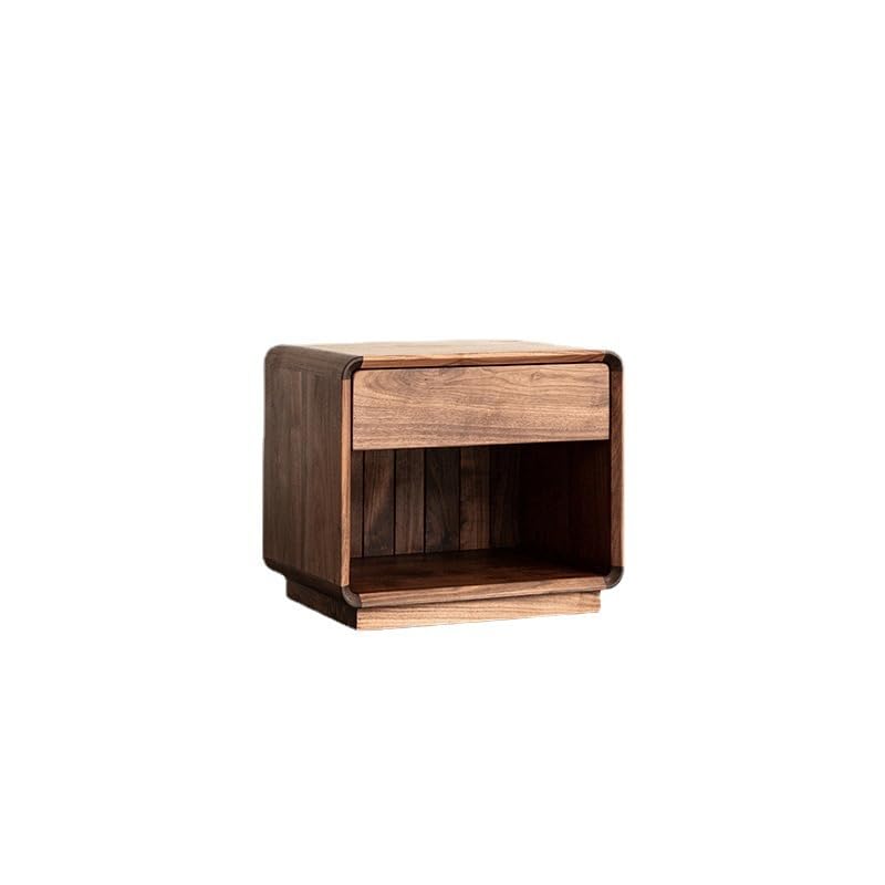 RKVXCJHDR Mesitas De Noche Mesita De Noche De Madera Maciza De Nogal Negro, Mueble Lateral Minimalista Moderno Nórdico For Apartamento Pequeño Mesas De Noche para Dormitorio