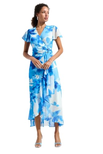 Joseph Ribkoff Dress 261739 | 40 | Blue White