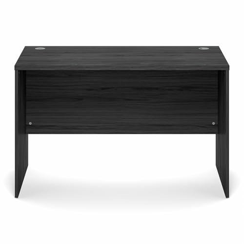 Image of Furinno Roger Computer Desk, 47 Inch Rectangular Executive Desk with Modesty Panel, Home Office Desk with Thick Tabletop, Desk Cord Grommet, Scratchproof, for Home Study, Office, Coastal Grey
