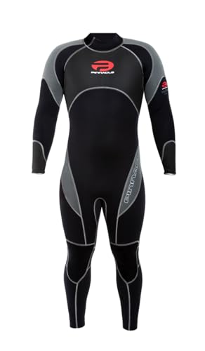 Pinnacle Venture 3mm Men's Wetsuit, Black/Grey, Medium