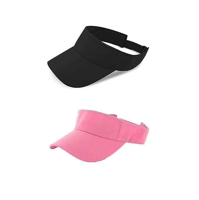 Men’s & Women’s Cotton Adjustable Visor Cap Pack Of 2 Sun Protection Sports Cap With Open Top Design Lightweight Breathable Summer Cap For Walking Running Gym Travel Beach And Daily Outdoor Use-picture-42