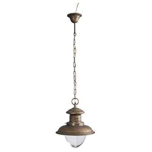 Lampadario a sospensione 6 luci ottone anni ’50 vintage modernariato
