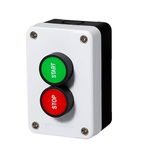 Boîte de commande 2 start stop avec interrupteur à bouton étanche