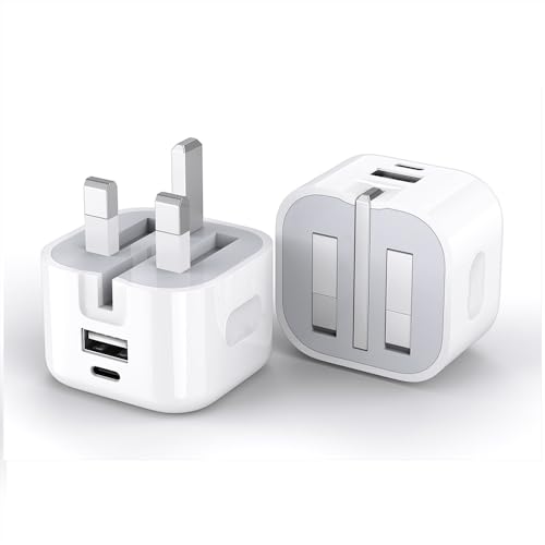 VEN-DENS USB C Plug, 20W Type C Fast Charging, Foldable Wall Power Adapter Plug UK, Dual Port Charger Block for iPhone 15/14 /13 Pro Max/Plus/ipad pro/Samsung Galaxy/Tablet VEN-DENS USB C Plug, 20W Type C Fast Charging, Foldable Wall Power Adapter Plug UK, Dual Port Charger Block for iPhone 15/14 /13 Pro Max/Plus/ipad pro/Samsung Galaxy/Tablet