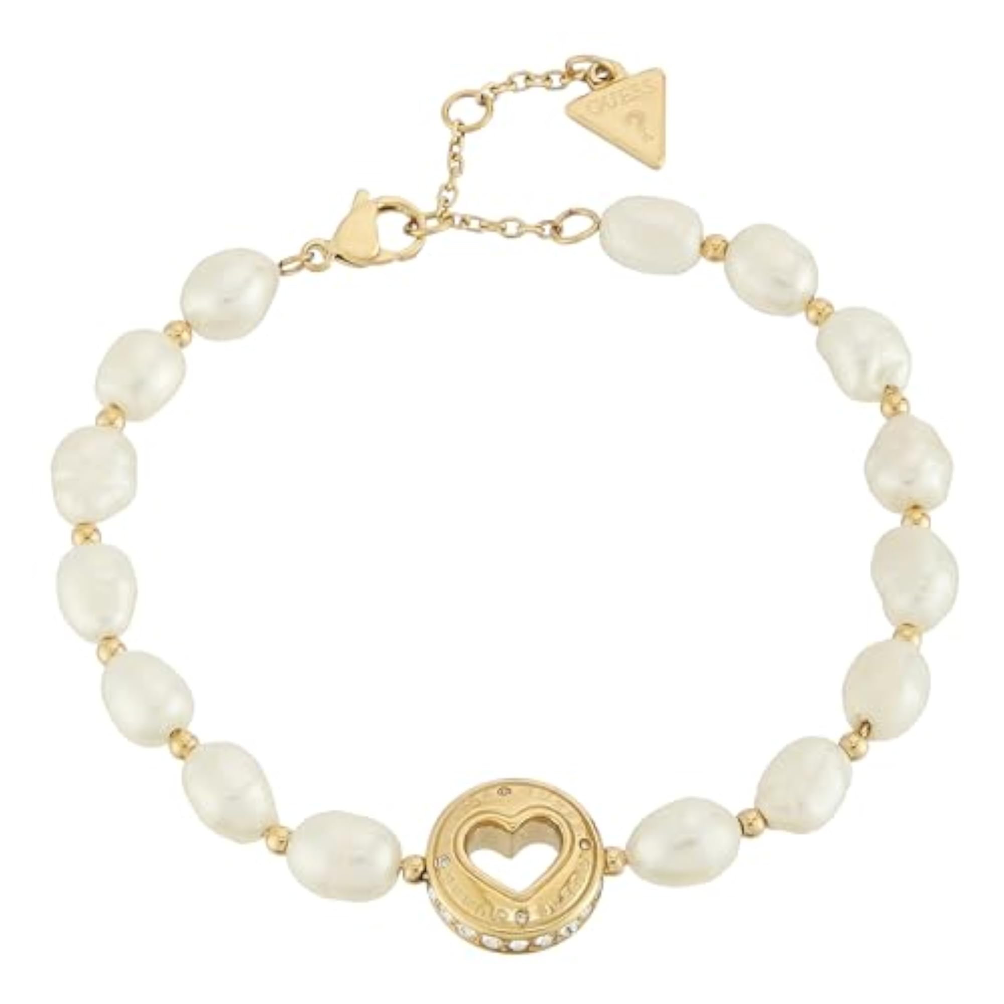 Women's Rolling Hearts Gold-Plated Stainless Steel Bracelet