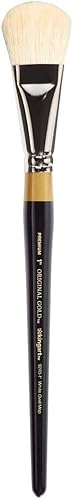 Miniatura 8 de KINGART Premium Original Gold 9270-38 - Cepillo ovalado para artista, pelo natural blanco suave, mango corto, para acrílico, acuarela y pintura al