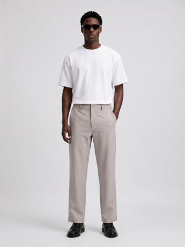 Image of WROGN Men's Trousers | Solid | Straight Fit