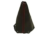 Box Enthält: 1 x Schaltsack Für Mini Cooper R50 R53 s-one 2001–2006 Manuelle Schaltsack schwarz italienischem Leder mit roten Nähten