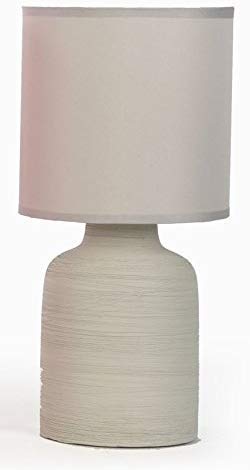 Lampe moderne grise 31 cm à poser table et chevet salon