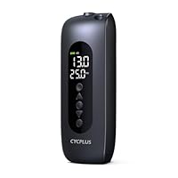 CYCPLUS Luftpumpe,12V DC/AC 2-in-1 Reifeninflator, Max I50PSI Automatische Abschaltung Elektrischer Kompressor Tragbar Fahrradpumpe Mini Reifenpumpee, 2X schnelles Aufpumpen für Autos