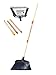 Simple Spaces Heavy Duty Space Saver Angle Broom with 3 Part Wooden Handle. Broom for Motor Homes, Travel Trailers, Boats, Cabins, Tiny Homes fits in a Drawer.