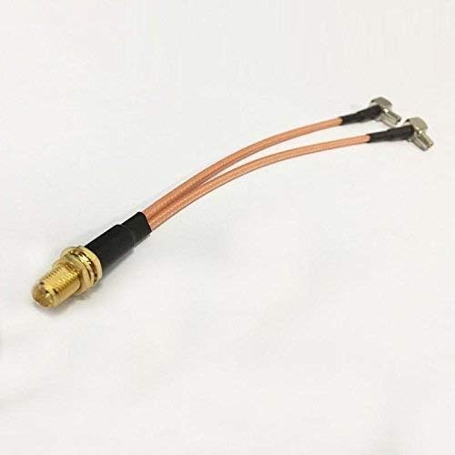 SMA Female to 2 Dual TS9 Male Plug Jack RG316 Coaxial Y Converter Extender Cable for Huawei WiFi Antenna Modem 3G 4G Dongle, 15 cm-image-36