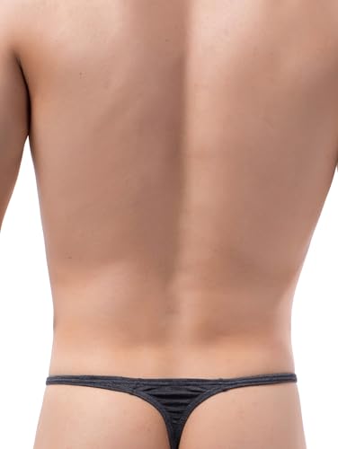 IKINGSKY Men's Modal Big Pouch G-string Underwear Sexy Low Rise Y-back Thong Soft Bulge Under Panties for Men4