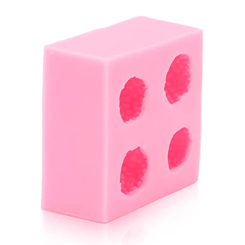 Keenso Molde de Silicona de Fresa, Molde Decorativo Flexible para Pastel de Chocolate y Fondant, Seguro de -40 a 446 °F, Adecuado para Hornear en Casa (PINK)