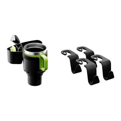 Bundle of SodaRide Purse Hookand Car Cup Holder Tray with Storage Box Cover