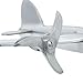 Deco 79 Aluminum Metal Airplane Decorative Sculpture Home Decor Statue with Black Base, Accent Figurine 12