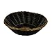 Gold Plastic Round Bread Basket, 8" x 3"