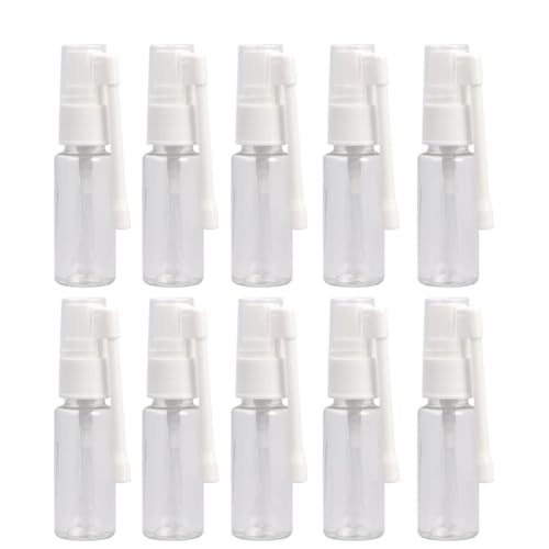 CORHAD Botellas de Spray Vacías 10 Piezas 20 Ml Cabezal Giratorio 360° de Plástico Transparente Pulverizador de Agua Recargable para Perfume Cuidado Personal y Viajes