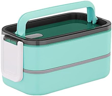 Bento Box Lunch Box Adults, 3 Compartments Bento Box Kids Leak Proof, Cute Bento Snack Lunch Box with Handle, Stackable Lunch Box Meal Prep Containers, Bento Box Microwave Safe/Dishwasher Safe