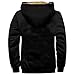 Men Zip Up Hoodies Sherpa Lined Jacket Thermal Thick Fall Winter Hooded Full Zip Sweatshirts Windproof Coat with Pocket Fashion Heavyweight Warm Padded Zipper Sweater Outwear Black
