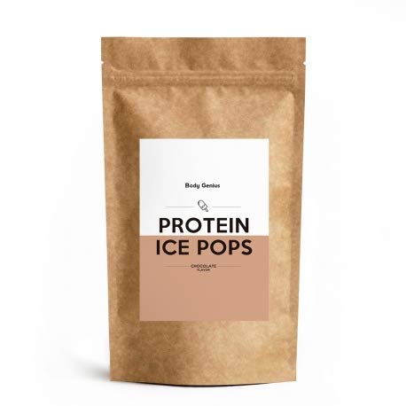 BODY GENIUS Protein Ice Pops (Chocolate). 340g. Helados Proteicos Sin Azúcares Añadidos y Con Proteína de Leche. Preparado en Polvo. Hecho en España.