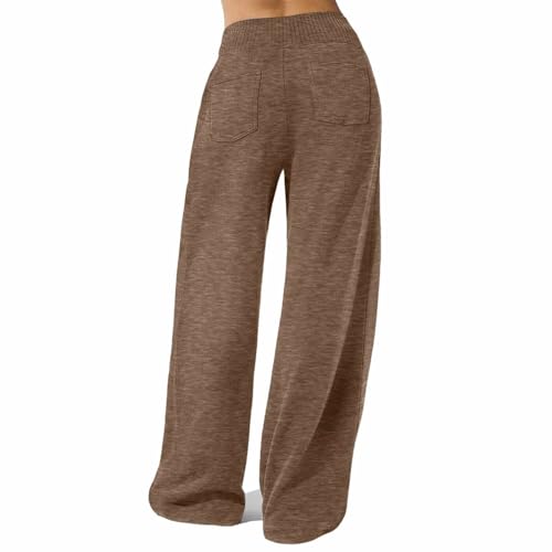 Teens Girls Wide Leg Pants Sweatpants Baggy School Casual Elastic High Waist Straight Preppy Plain Cute Trousers4