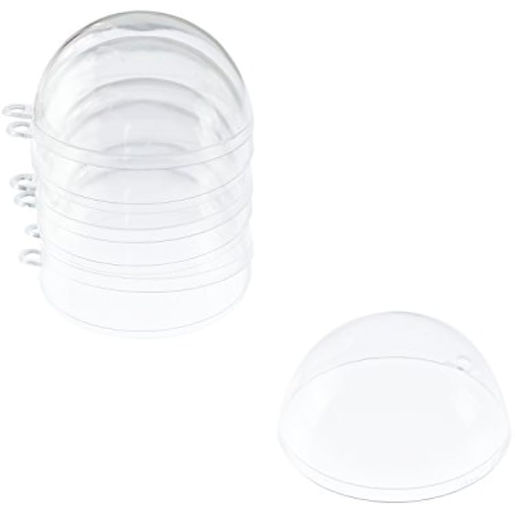 Super Z Outlet Clear Plastic Acrylic Bath Bomb Mold Shells Molding Balls Kit (60mm, 12 Pack)
