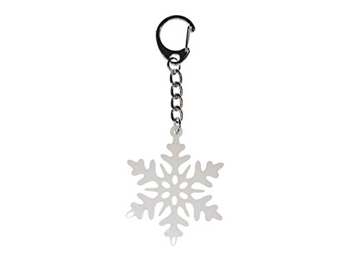 Miniblings Snowflake Key Ring Chain Keychain Frost Flower Winter