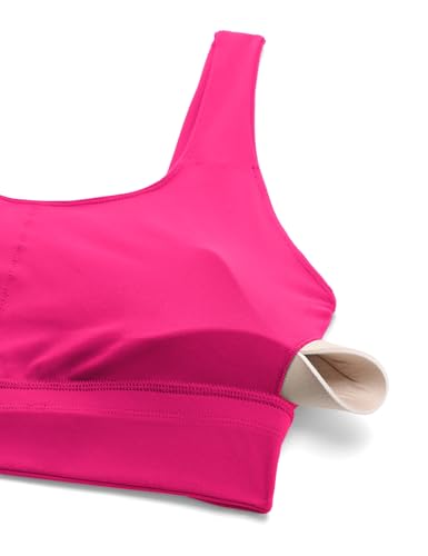 Image of CRZ YOGA Butterluxe U Back Sports Bras | Light Support, Removable Pads, Yoga, Extremely Soft, Longline, Scoop Neck, Wide Straps, for Women