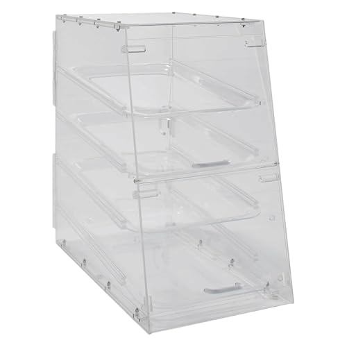 Fonteme Clear Acrylic Pastry Display Case 4 Tier Countertop Bakery Stand Large Acrylic Tiered Pastry Holder Display for Counter Pastry Shop Cafe Dessert Showcase