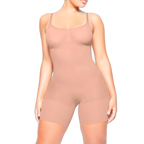Image of Shapewear Bodysuit for Women Tummy Control - Body Sculpting Shaper Tank Top Brief and Midthigh - Seamless Snatched Waist Slimming, Butt Lifting