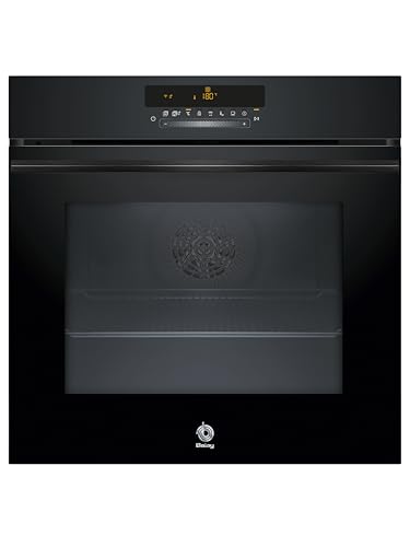 Balay - Horno multifunción con función freidora de aire, 60 cm, Pirólisis y Aqualisis, Control táctil, 40 recetas, Raíles Flex, Cristal Negro, 3HB5879N7