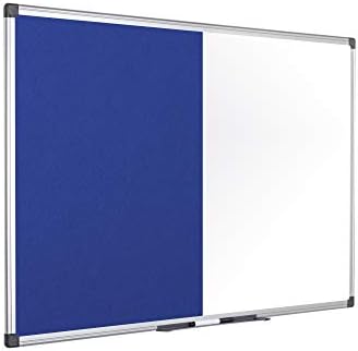 Bi-Office Combination Board Maya, Grey Felt/Magnetic, Aluminium Frame, 120 x 90 cm