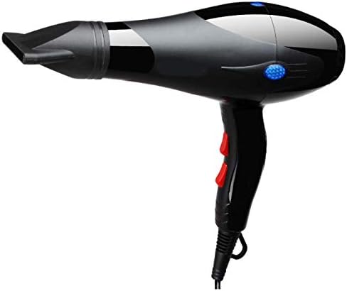 Miniatura 5 de Secador de pelo, paquete de 2 boquillas de plástico profesional negro, 1.8 in de diámetro, secado rápido, ligero, enchufe de seguridad ALCI,