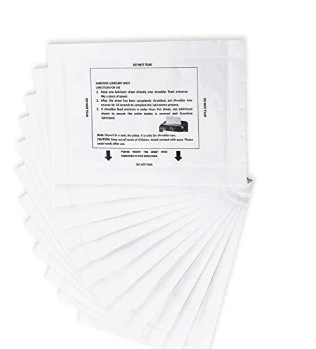 Paper Shredder Lubricant Sheet, Office Grade, 10-Pack