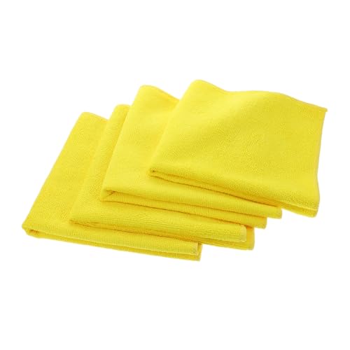 FOMIYES 4 Piezas Toalla de Limpieza Toallas de Limpieza paño de Cocina paños de Cocina Trapo Limpio Lavar Trapos de Cocina paños de Fregar Trapos de Microfibra Fibra extrafina Amarillo
