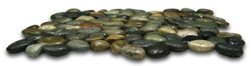 Bali Cloud Pebble Tile Border 1 Piece (Mesh Mounted) #TOP5