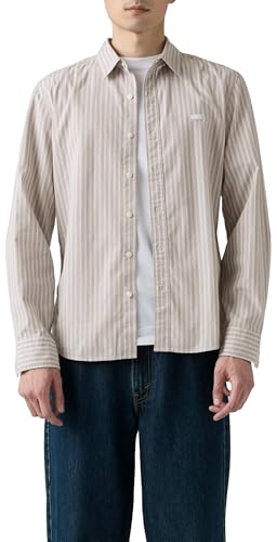 Levi's LS Battery Hm Shirt Slim Camisa Abotonada, Rory Stripe Bright W, XL Hombres