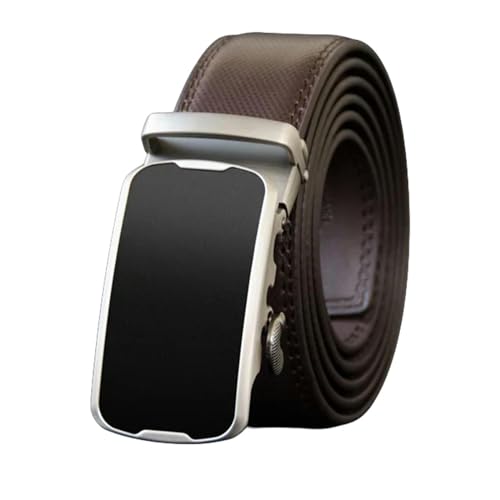Ceinture en cuir à boucle automatique finie la taille serrée en affaires