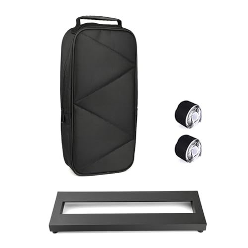 Kangnice 1 Set Aluminum Pedal Board for Small Size Guitar Effector with Carry Bag and 2PCS Attachment Tape
