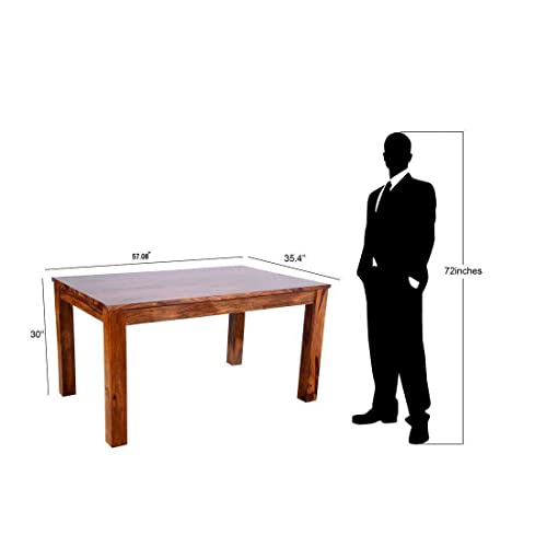 Image of Furnire Carp Sheesham Wood 6 Seater Dining Table Set with 6 Urban Chairs for Home & Office Furniture| Hotel & Dinner | Drawing Room Dining Room Sets Furniture (Mahogany Finish)