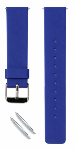 Image of DREAMY DESIGNS 18mm Soft Silicone Waterproof Breathable Watch Strap Metal Buckle Replacement for Men & Women - PACK OF 1 (BLUE)