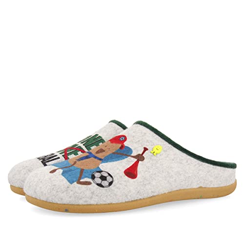 HOT POTATOES KOLSSAS, Pantofole Uomo, Gris, 46 EU